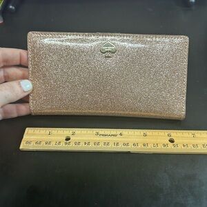 Rose gold Kate spade glitter sparkle wallet